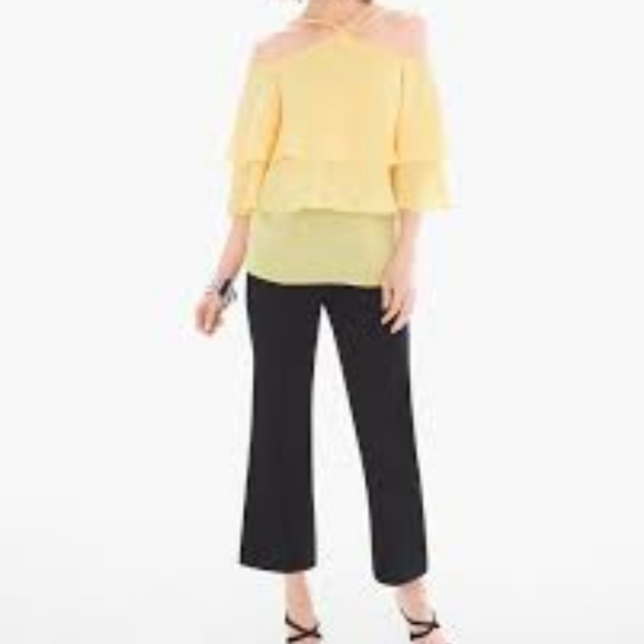 Black Label Tops - Ruffle Silk Top /New